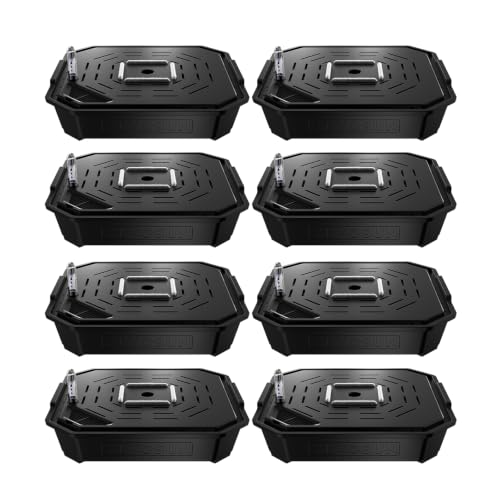 8-Pack FlexFeed Self-Watering Pots, Auto Irrigation Fabric Pot Base with Water Meter & Maintenance Window, for Use Indoors/Outdoors in Grow Tents, Greenhouses, Gardens