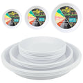 12Pcs Colourful Plant Saucer, 6 8 10 Inch Durable Plastic Plant Tray, Round Plant Pot Saucers, Drip Tray for Indoor and Outdoor Garden, White