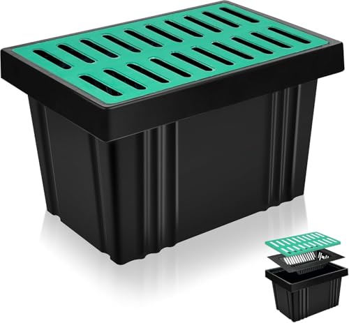 25.6"x17.7"x15.7" FRP Catch Basin with Composite Grate and Debris Basket