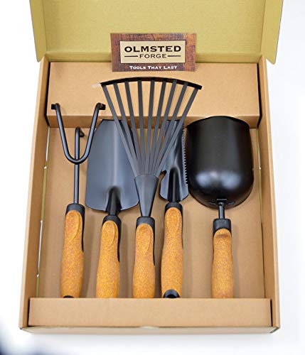 Garden Tool Set, 5 Pieces, Heavy Duty Powder Coated Steel, Cork Handle - view 3