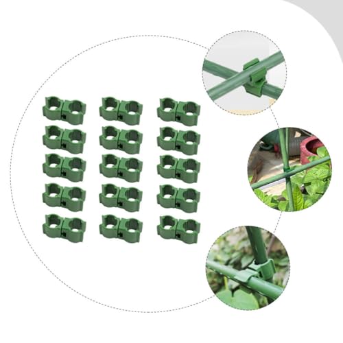 50pcs Green Plastic Plant Trellis Connector Clip for Bean Stakes - view 3
