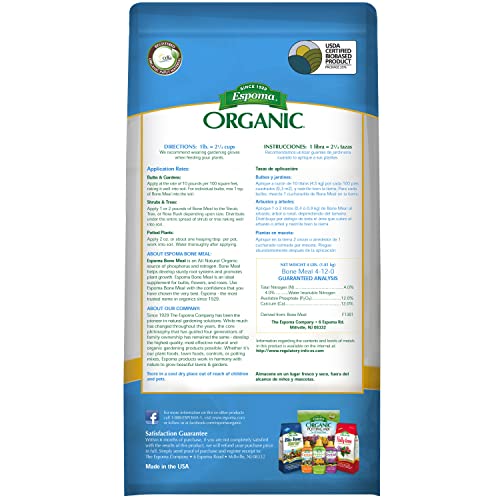Organic Bone Meal Fertilizer 4-12-0. All-Natural Plant Food Source of Nitrogen and Phosphorus for Organic Gardening. for Bulbs & Other Flowering Plants. 4 lb. Bag; Pack of 2 - view 2