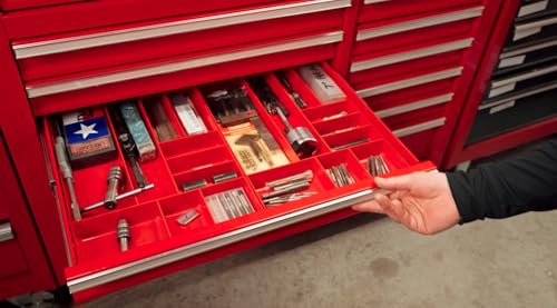 Ernst MFG 10 Compartment Drawer Organizer: Heavy Duty Stackable Tray for Automotive Tool Organization -Low Profile Toolbox - Nuts and Bolts, Tools, Parts, Easy to Clean - Black - Made in the USA - view 2