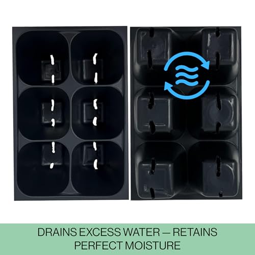 Seed Starter Trays, 144 Cells (24 Trays - 6 Cells Per Tray) + Plant Stakes - view 6