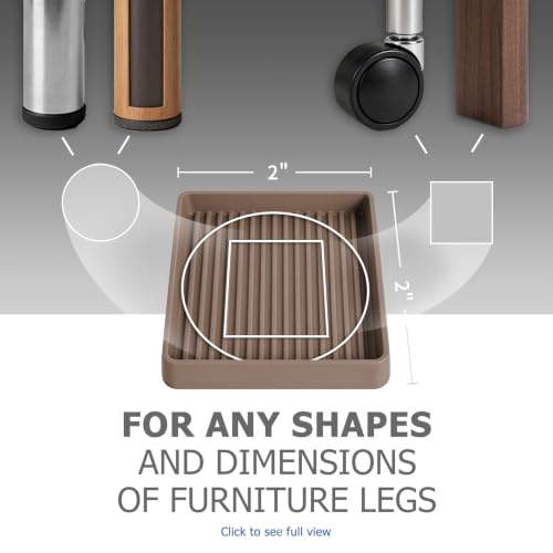 Non Slip Furniture Pads for Hardwood Floors - 8 Pcs 2” Coasters Cups - view 3
