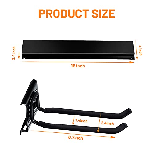Garage Storage Organization Wall Mount Folding Chair Hangers - view 4