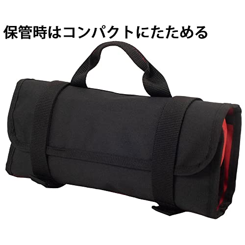 SK11 Roll Bag, S, 13.8 x 11.0 inches (350 x 280 mm), Tool Storage, Black/Red - view 7