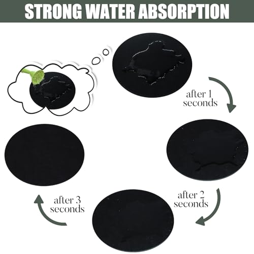 Plant Coaster Mat Reversible(Fabric/Leather),8Pcs Plant Coasters 4 Sizes(4/6/8/10inch) Plant Coasters for House Plants Indoor & Outdoor,Household Products Absorbent/Waterproof(8pcs Set) - view 5