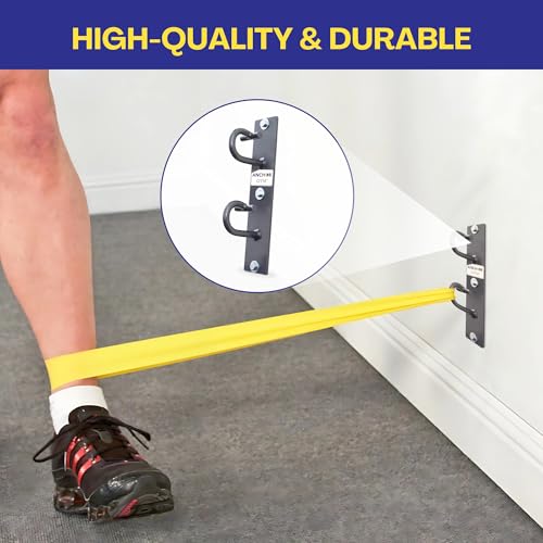 H2 Resistance Band Anchor - Single Unit with Two Hooks Exercise Band Wall Mount for Bodyweight Straps, Strength Training, Home Gym (Wood Screws Included) - view 6