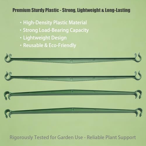 100Pcs Plant Stake Connectors, 11.8 Inch Expandable Trellis Clips for 11mm Garden Stakes, Heavy Duty Tomato Cage Support Arms for Climbing Plants Flowers Vegetables, Indoor Outdoor Use - view 6