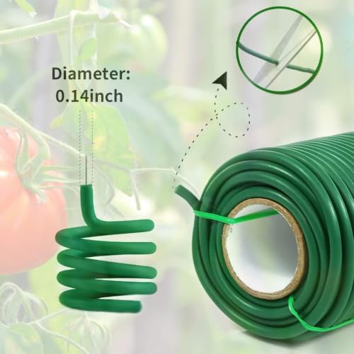 Soft Plant Ties for Support - 65.6' Reusable Waterproof Plant Wire, 3.5mm Garden Twist, for Indoor & Outdoor Plants and Home Organizing（1pc/Green） - view 3
