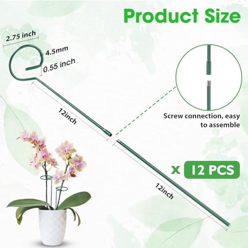 24 in Plant Stakes, 12 Pack Garden Plant Support Stakes(12" or 24") - view 3