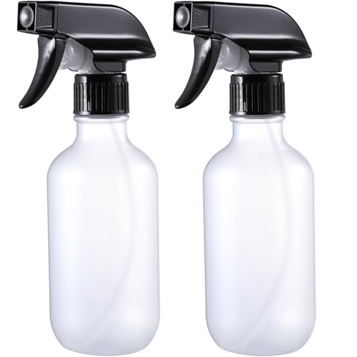 Spray Bottles 2 Pack 10 oz Refillable Plastic Squirt Bottle for Liquid