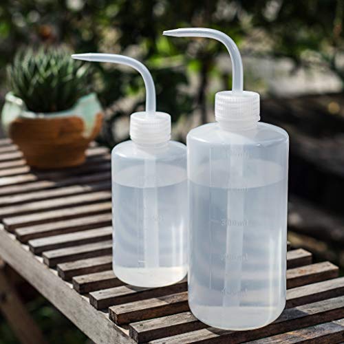 2 Pack Plant Watering Bottle for Indoor Plants, 500mL Succulent Watering Bottle, Come with 15 ft Self Watering Wick Cord, Squeeze Watering Can Waterer Seedlings Terrarium Lab Tatoo Eye Wash - view 2