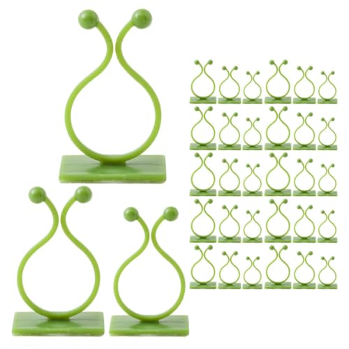 90pcs Plant Trellis Clips Plastic Vine Wall Mount Hooks Green