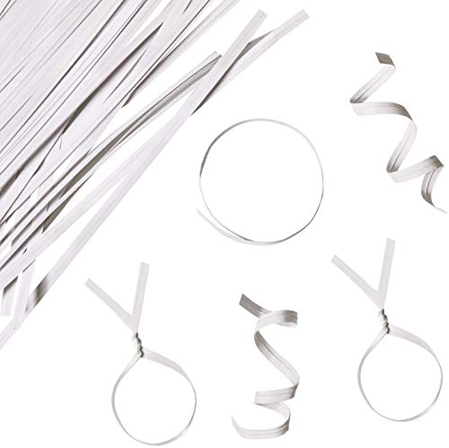Paper Twist Ties 1000Pcs 6Inch White Color Cable Ties for Making Facial Face Mask Plants Party Cello Candy Gift Bags Cake Pop - view 3