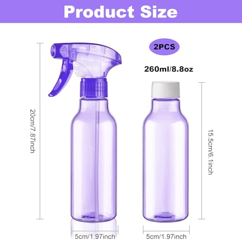 Empty Spray Bottles 8.8oz/260ml 2 Pack Plastic Spray Bottle - view 2