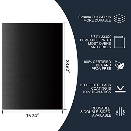 Oven Liners for Bottom of Oven, 2 Pack, 15.74 x 23.62 in - view 2