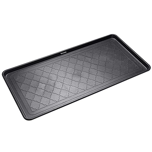 Boot Tray Black, 40x20 in - Waterproof Shoe Mat, Recycled Material