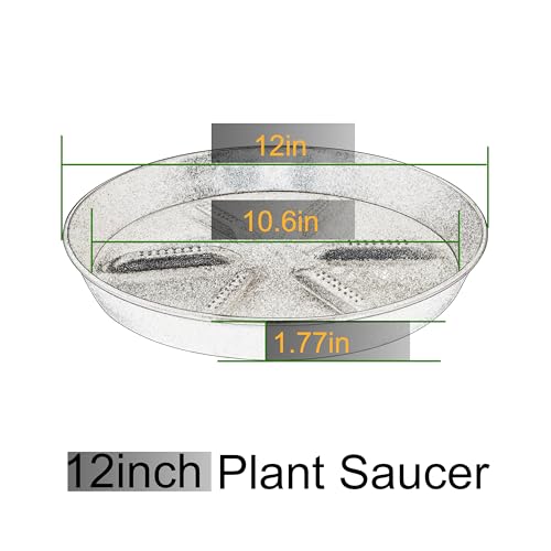 12 inch Plant Saucer 2 Pack Elevated Core – Superior Drainage & Sturdy Thick Plastic Round Water Catcher Tray Plant Drip Trays Saucers for Pots - view 2