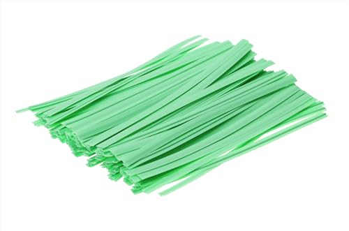 80pcs plastic Twist Ties Plant Ties Reusable Bread Twist Ties cake pop ties Cable Ties Candy Ties for Bags 4 Inch (Light Green)