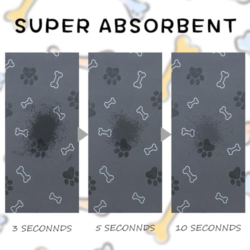 Pet Cat Dog Food Mat Non Slip Mat for Dog Water Bowl Mat Quick Dry Absorbent Cat Feeding Mat, 18.1 * 11.8 in, Dark Grey - view 2