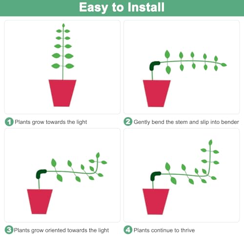 60-Pack Plant Bender, 1.4x1 Inch 90 Degree Adjustable Plant Training Clips Plant Stem Low Stress Plant Branch Trainer Clips for Plant Gardening/Flowers/Climbing Plants[Green] - view 4