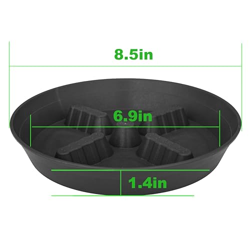 4 Pack Plant Saucer 8 inch, 10 12 14 17 inch, Plant Stand Plastic Plant Saucers for Indoors Outdoor, Heavy Duty Flower Planter Drip Trays for Pots, Pot Saucers for Plants, Grow Bags Saucers - view 2