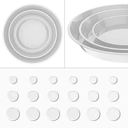 6 Pack Plant Saucer, 4 6 8 10 12 Inch Heavy Duty Plastic Flower Pot Water Catcher Tray Round Drip Pallets for Indoors and Outdoor Planter Container Accessories (6 Inch, White) - view 5