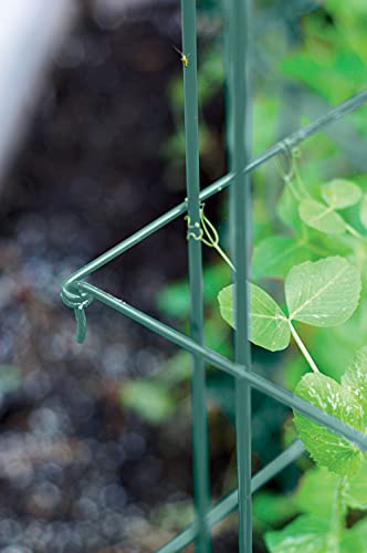 Gardeners Supply Company Sturdy Expandable Tall Pea Trellis for Climbing Plants | Multi-Use Heavy Duty Outdoor Garden Peas, Tomato, Cucumber Steel Plant Support | 9'-8" L x 37" H - Green - view 4
