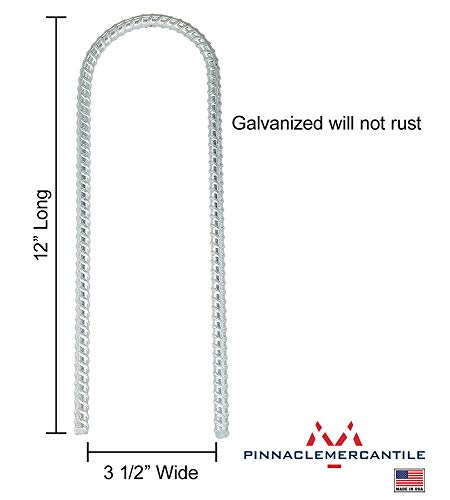 Set 4 or 8 Trampoline Anchors Ground Anchor Stakes Heavy Duty Anti-Rust 3/8 Round 12 inches Long Made in the USA - view 2