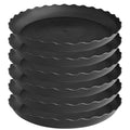 6 Pack Plant Saucer 8 inch, Heavy Duty Plastic Plant Water Tray, Planter Saucers, Flower Pot Tray Water Trays for Plant Pots (Black)