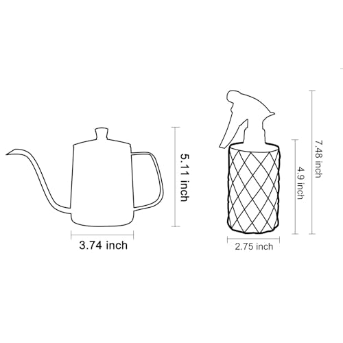 Watering Can for Indoor Plants, Black Water Can Spray Bottle 2 Pack - view 2