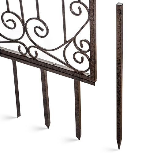 Garden Trellis 32" W x 6' Tall, Heavy Duty Iron Freestanding - view 6