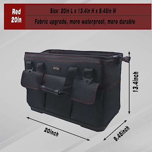 20-inch Heavy Duty Bottom Tools Bag with Wide Mouth for Tool Storage, Carrier and Organizer, Tool Bag for Men, Wide Mouth Tool Bags with Inside Pockets (20 Inch) - view 2