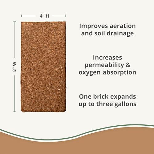 Coco Coir 650gm Bricks (10-Pack) - Organic Coco Coir for Plants - OMRI-Listed Cocopeat Bricks for Garden Soil & Potting Mixes - Coconut Fiber Mixes with Potting Soil for Indoor & Outdoor Plants - view 4