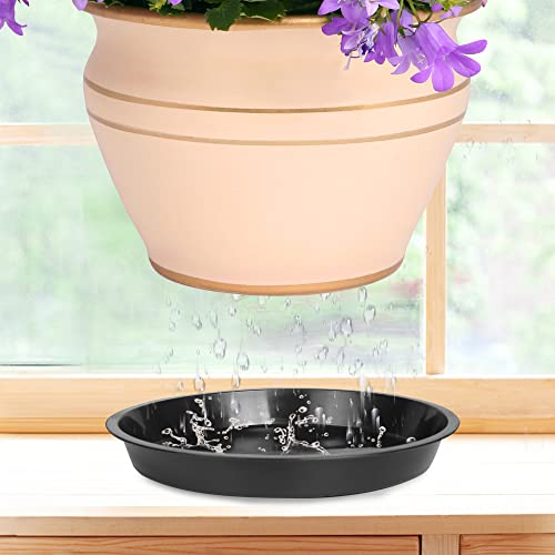 6 8 10 Inch Plant Saucer 12 Pack Round Plant Tray Plastic Plant Drip Trays - view 6
