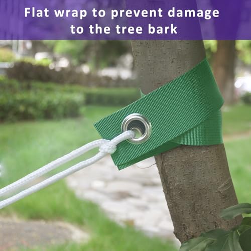 Tree Straps for Staking, 8 PCS Tree Support Straps for Newly Planted Saplings and Hurricane Protection, Tree Straightening Ties Green - view 4