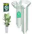 6 Pack 30 inch Plant Support Stakes, Heavy-Duty Half Round Peony Support, Garden Plant Stakes Cage for Outdoor Plants, Peony, Tomato, Hydrangea, (15In Support +15In Stainless Extension Tubes)