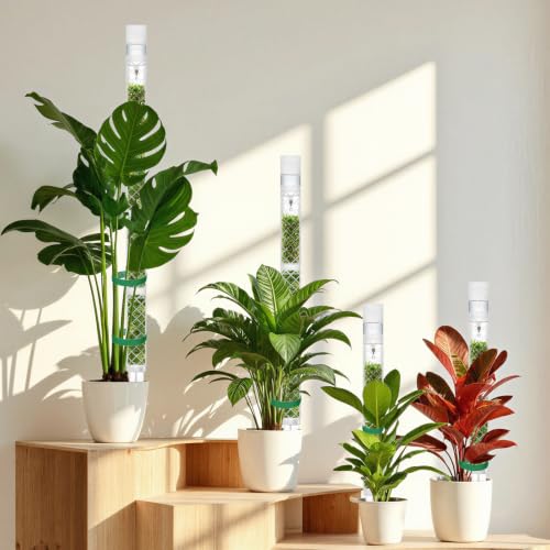 9 Inch Stackable D Shaped Moss Pole Watering Dripper - 4 Pcs Plastic Moss Poles for Climbing Plants, Self Watering Moss Pole Monstera Plant Support, Indoor Plant Poles for Potted Plants - view 2
