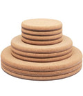 Cork Plant Coasters, Double Layers, 3 Sizes (4/6/8 Inch), 10 Pcs