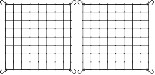 4 x 4Ft. Elastic Trellis Netting with 4 Hooks for Climbing Plants, Vegetables, Fruits, and Flowers, 2-Pack