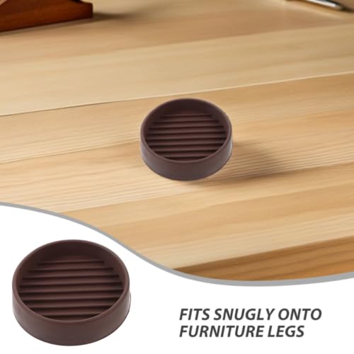 8pcs Inch Round Rubber Furniture Pads Non Slip Table Leg End Caps - view 3