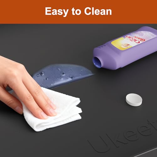 34" x 22" Extra Thick Silicone Mat Waterproof with Raised Edge, Black - view 6