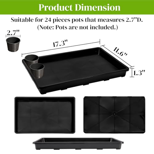 6 Pack Nursery Potting Trays with No Drain Holes - view 2