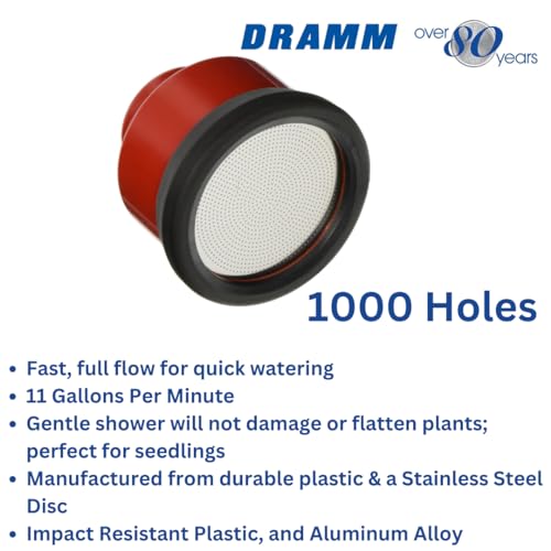 Water Breaker Nozzle with 1000 Tiny Holes, for Greenhouse & Nurseryman, Saves Time & Water, Will not Damage or Flatten Plants, Perfect for Seedlings, Chrome - view 4