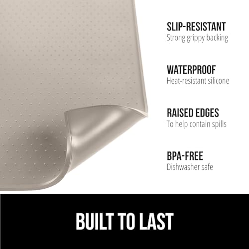 Silicone Coffee Mat, Espresso Bar Essentials, 18x28, Almond - view 2