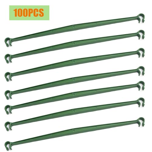 100Pcs Plant Stake Connectors, 11.8 Inch Expandable Trellis Clips for 11mm Garden Stakes, Heavy Duty Tomato Cage Support Arms for Climbing Plants Flowers Vegetables, Indoor Outdoor Use - view 7