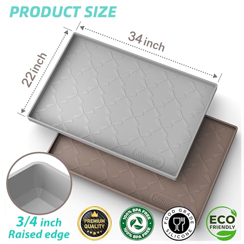 Waterproof Under Sink Mat 34" x 22", Silicone Mat Kitchen liner - view 3
