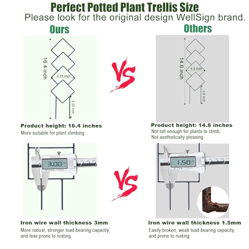 16inch Small Indoor Plant Trellis for Climbing Plants Outdoor - view 2